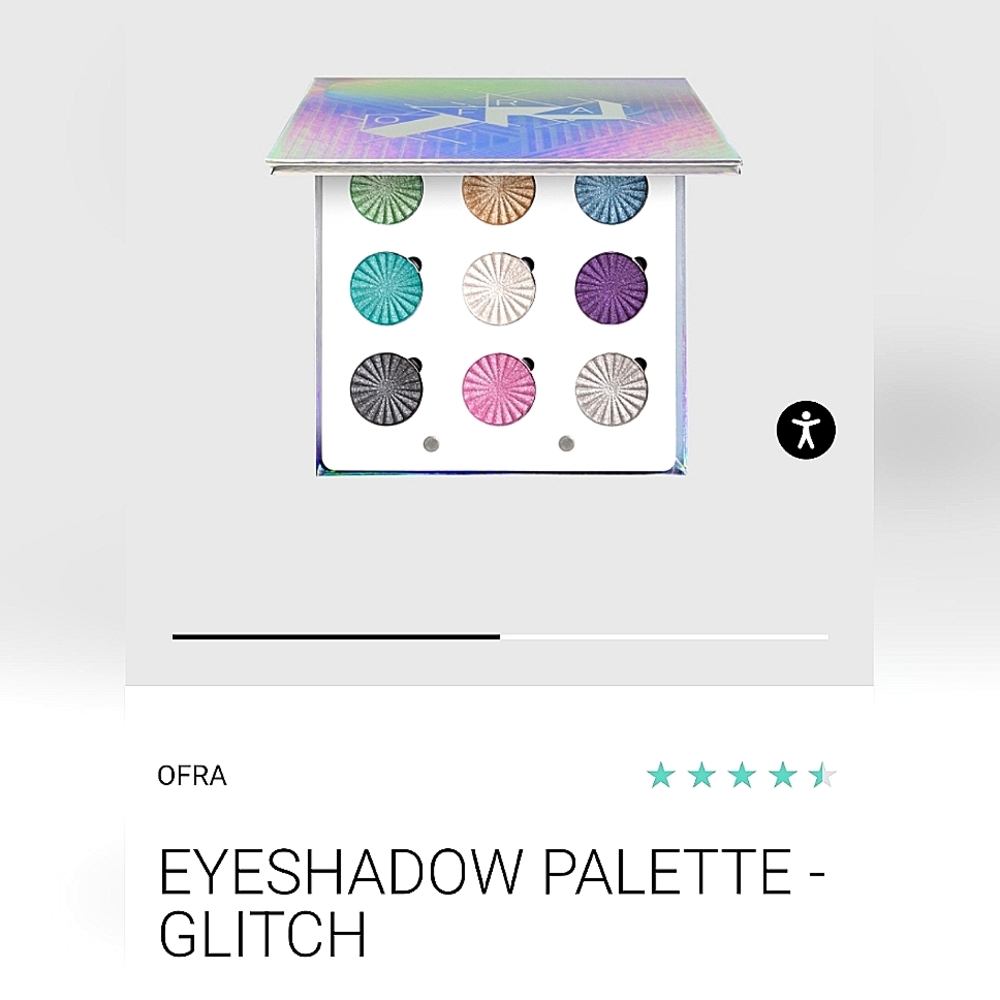 NWT OFRA Glitch liquid-to-baked 9 pan all metallic eyeshadow palette